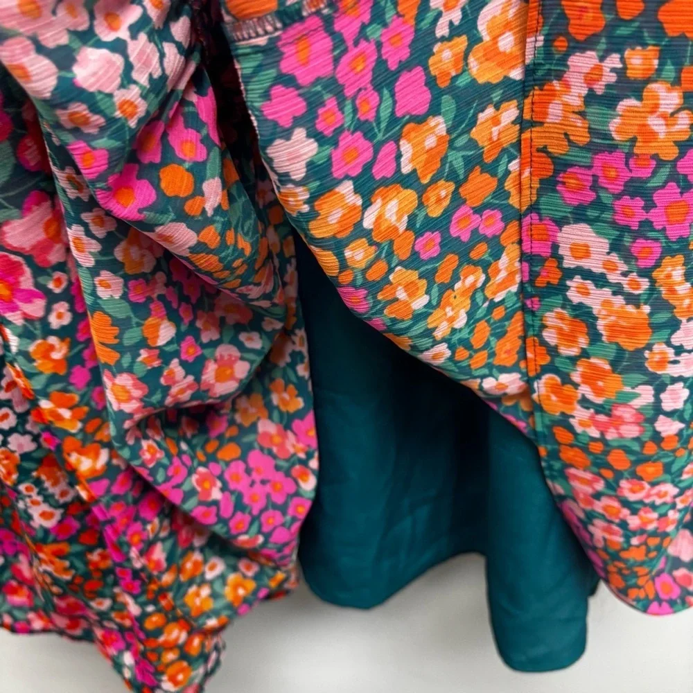 J. Crew Tiered Midi Dress in Micro Meadow Print